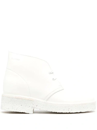 Clarks Originals Ankle Lace-up Boots In White