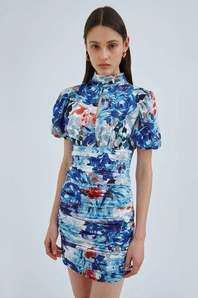 C/meo Collective Orbital Top Blue Painted Floral