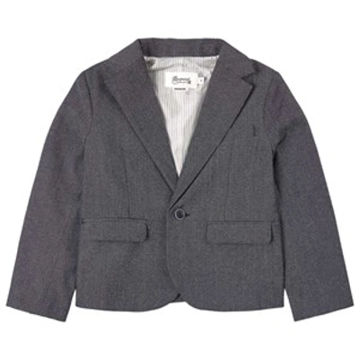 Bonpoint Kids'  Grey Chambray Suit Jacket In Blue
