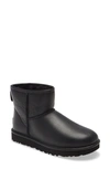 Ugg Classic Mini Ii Genuine Shearling Lined Boot In Black Leather