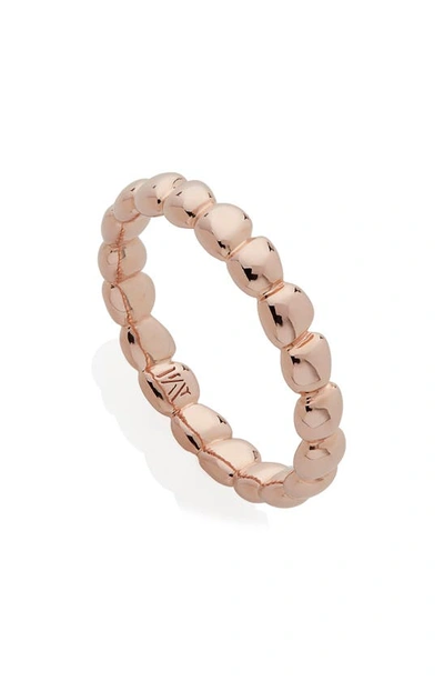 Monica Vinader Nura Teardrop Eternity Ring In Rose Gold