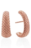 Monica Vinader Woven Earrings In Rose Gold
