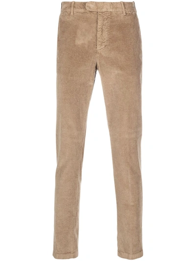 Eleventy Straight Leg Corduroy Trousers In Brown