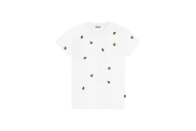Pre-owned Kaws  X Dior Embroidered Bee T-shirt White
