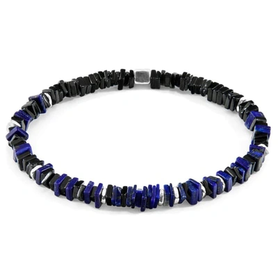 Anchor & Crew Blue Lapis Lazuli Innot Silver & Stone Bracelet