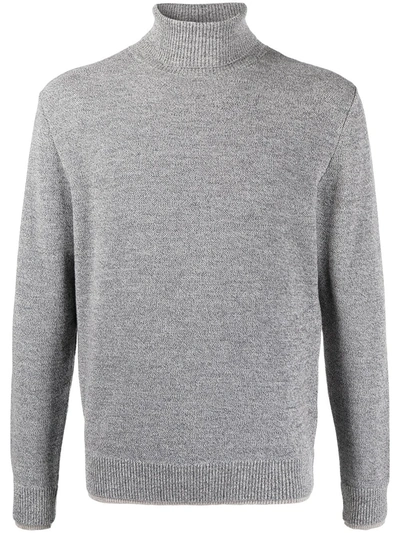 Eleventy Roll Neck Knitted Jumper In Grey