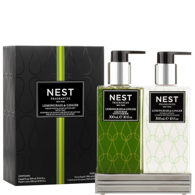Nest Fragrances Lemongrass & Ginger Liquid Soap & Hand Lotion Set 10 oz