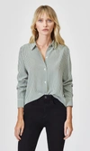 Equipment Essential Silk Shirt In Cilantro/nature White