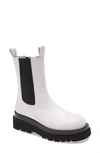 Jeffrey Campbell Tanked Chelsea Boot In White Leather