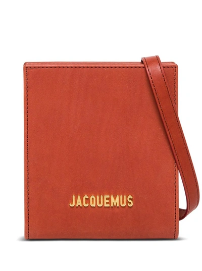 Jacquemus Le Gadjo Crossobody Bag In Brick Red Leather