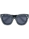 Gucci Cat Eye Acetate Sunglasses With Stars In Black