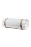 Matouk Lowell Neckroll Sham In Ivory/ Champagne