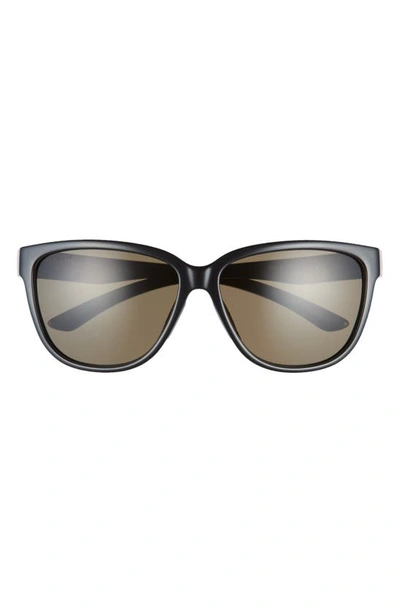 Smith 58mm Monterey Chromapop™ Polarized Sport Sunglasses In Black/ Grey Green