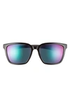 Smith Shoutout 57mm Chromapop™ Polarized Square Sunglasses In Black/ Chromapop Violet