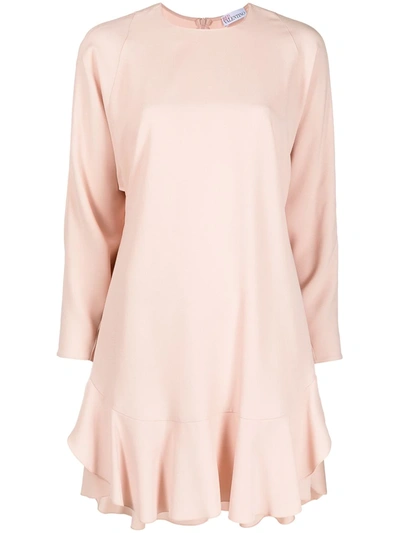 Red Valentino Ruffled Shift Dress In Pink