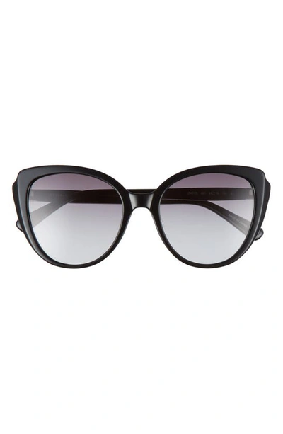 Longchamp 55mm Butterfly Sunglasses In Black/ Grey Gradient