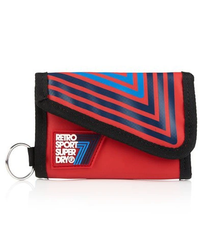 Superdry Retro Sport Bi Fold Wallet In Red