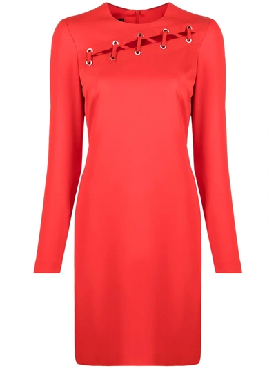 Boutique Moschino Tie-up Chest Dress In Red