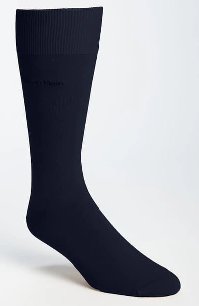 Calvin Klein Giza Crew Socks In Navy