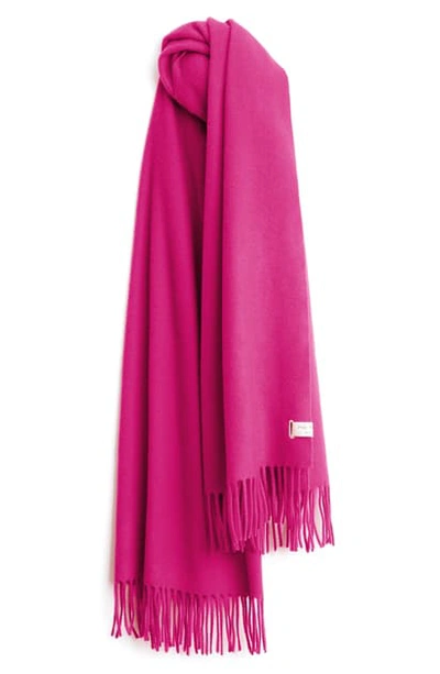 Rag & Bone Classic Wool Scarf In Berry