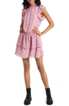 1.state Smocked-neck Calico-printed Mini Dress In Petite Calico Roses