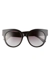 Longchamp 53mm Gradient Round Sunglasses In Black/ Grey Gradient