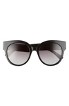Longchamp 53mm Gradient Round Sunglasses In Burgundy/ Brown Rose Gradient