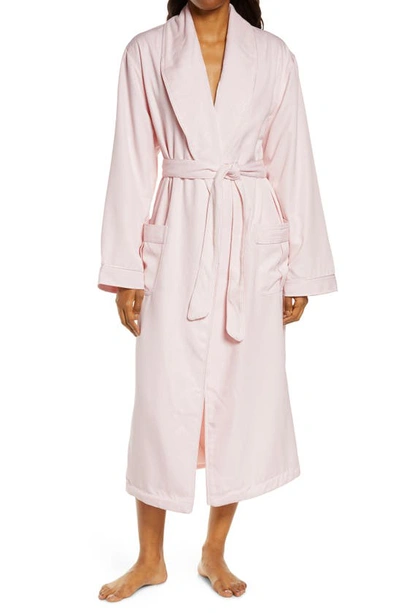 Majestic Sherbrooke Brushed Microfiber Dressing Gown In Pink
