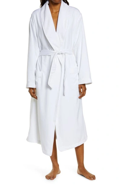 Majestic Sherbrooke Brushed Microfiber Dressing Gown In White