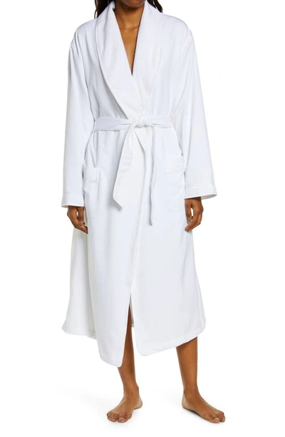 Majestic Sherbrooke Brushed Microfiber Robe In White