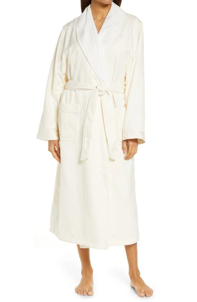 Majestic Sherbrooke Brushed Microfiber Dressing Gown In Natural