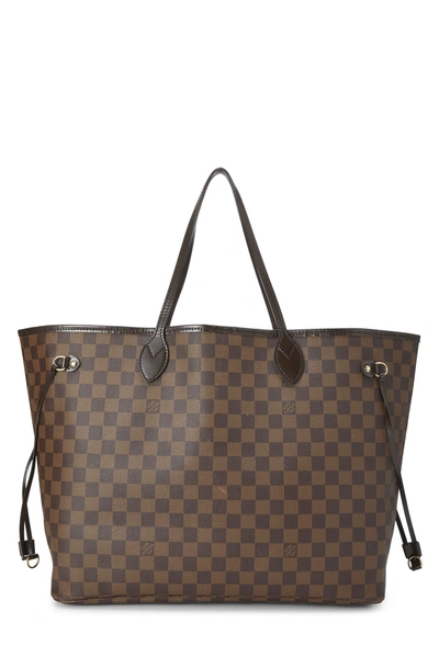 Pre-owned Louis Vuitton Damier Ebene Neverfull Gm