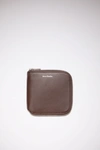 Acne Studios Zippered Wallet Dark Brown