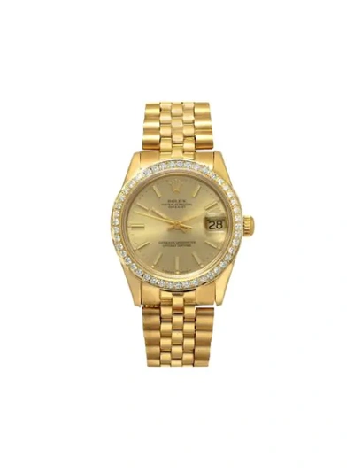 Pre-owned Rolex 1986  Oyster Perpetual Datejust 30mm In Gold