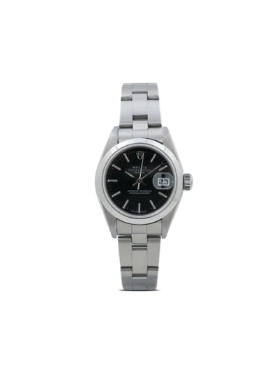 Pre-owned Rolex  Oyster Perpetual Date 35mm In Black