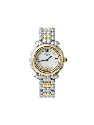 Pre-owned Chopard  Happy Sport 38mm In White