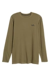 Rvca Sport Vent Long Sleeve T-shirt In Olive