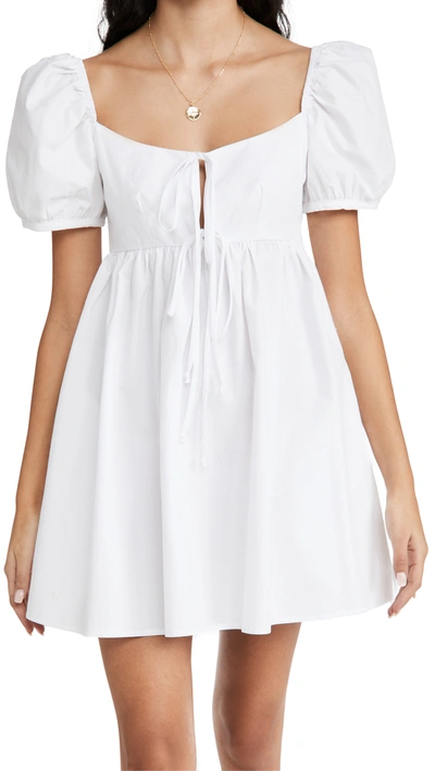 Ciao Lucia Women's Ischia Babydoll Mini Dress In White,navy