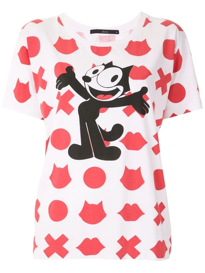 Eva Felix The Cat Boyfriend T-shirt In Multicolour