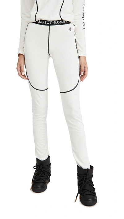 Perfect Moment Thermal Trouser Back Seam In Off White