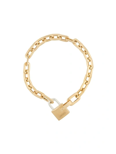 Ambush Small Padlock Chain Bracelet In Gold