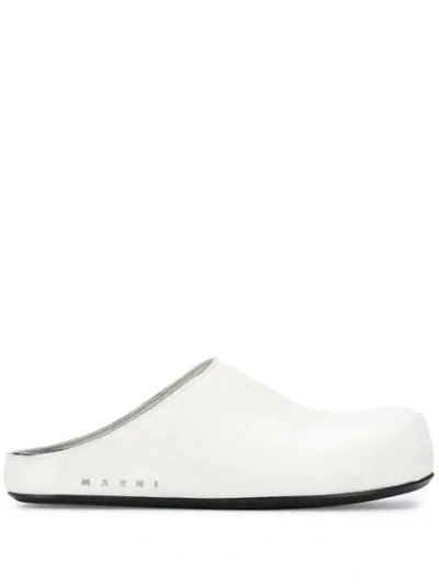 Marni Slip-on Slippers In White