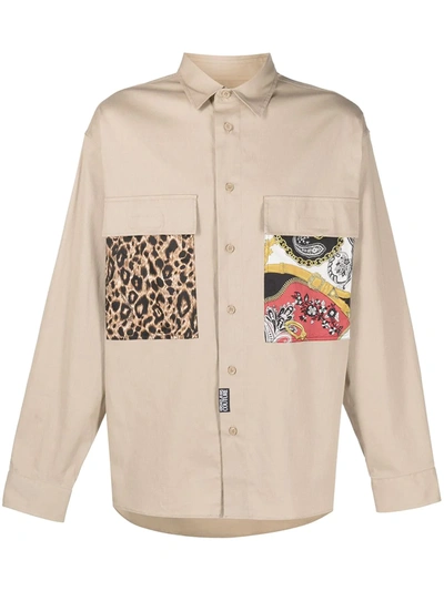 Versace Jeans Couture Leopard-paisley Print Shirt In Brown