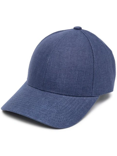 Mackintosh Curved-peak Varsity Cap In Blue