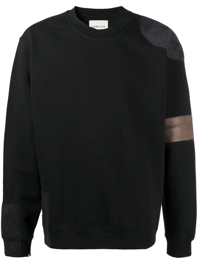 Corelate Colour-block Rib-trimmed Jumper In Black