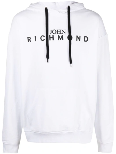 John Richmond Logo-print Hoodie In White