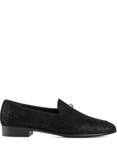 Giuseppe Zanotti Rudolph Pearl Loafers In Black