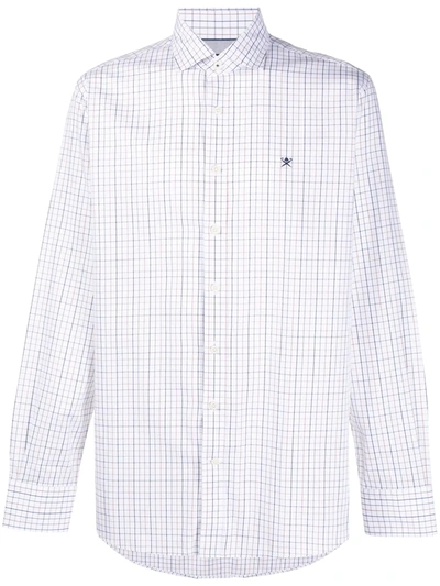 Hackett Embroidered Logo Shirt In White