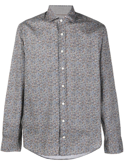 Hackett All-over Print Shirt In Green