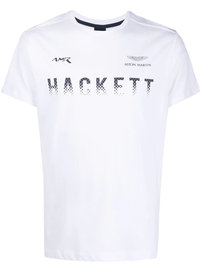 Hackett Logo Print T-shirt In White